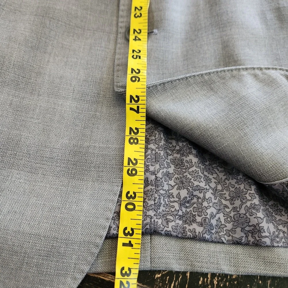 Joseph Abboud Heritage Mens 50R Windowpane Super 120s Wool Blazer Sport Coat